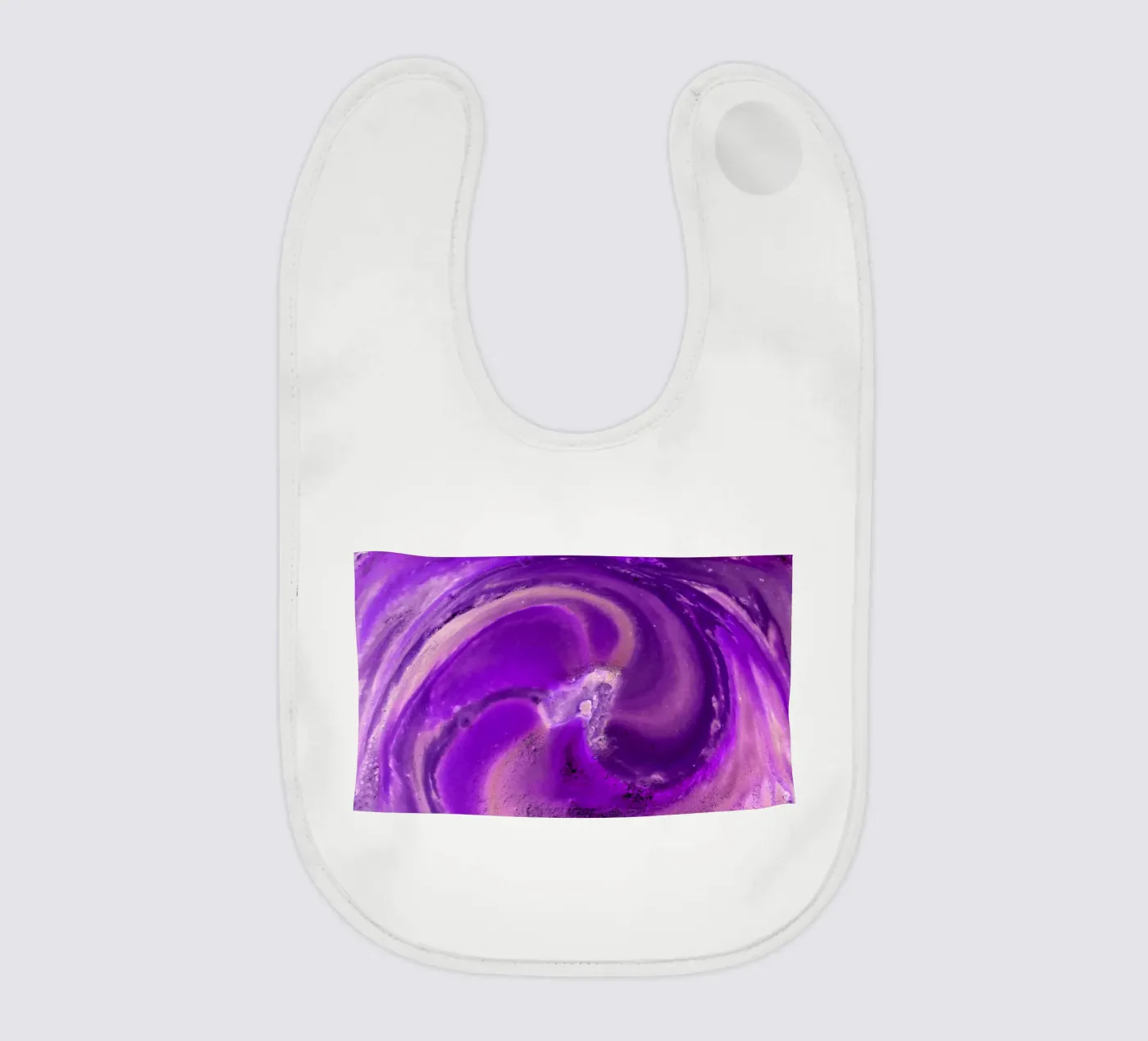 Purple baby bib by Massimo Frascogna