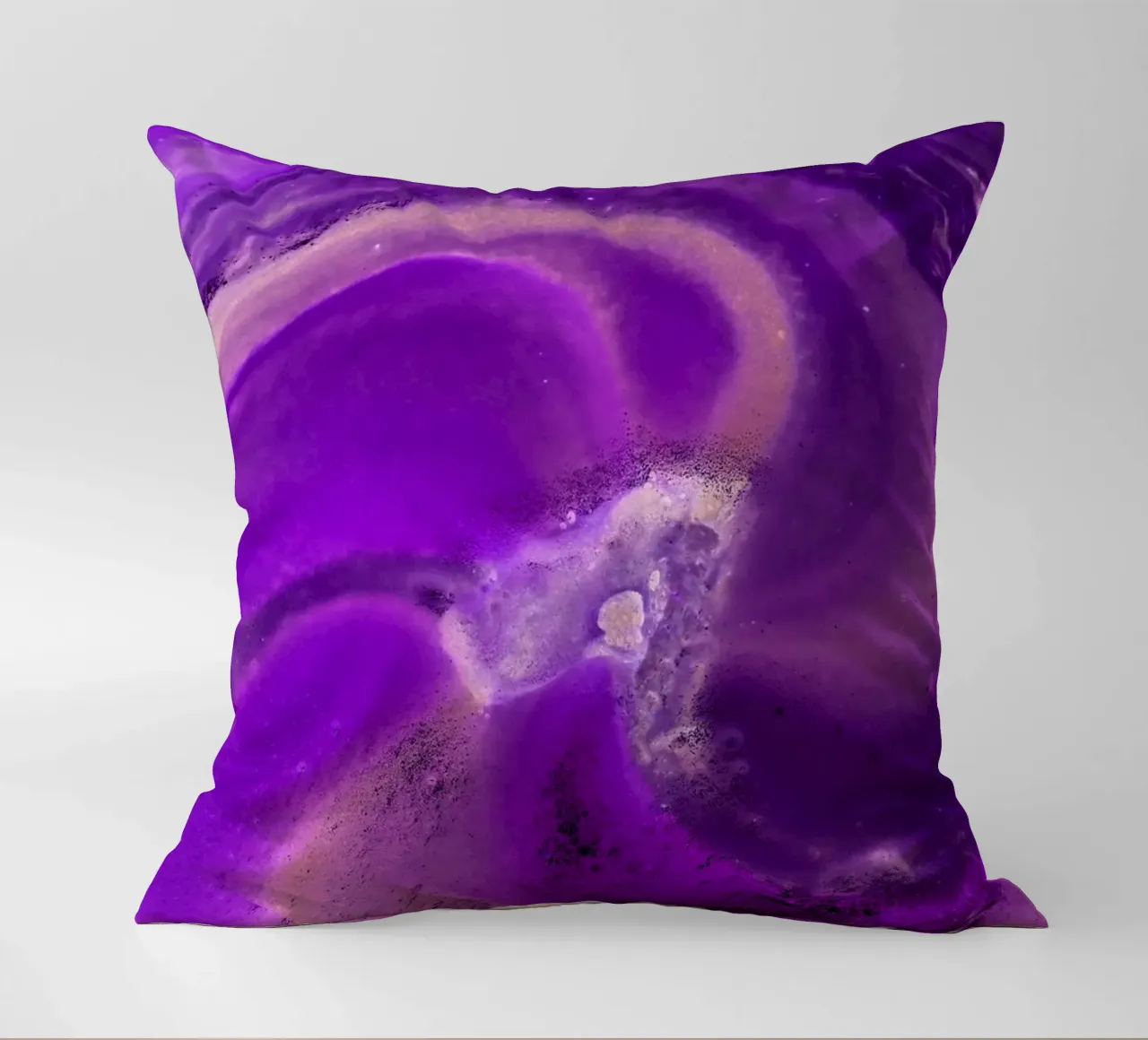 Purple decorative cushion by Massimo Frascogna