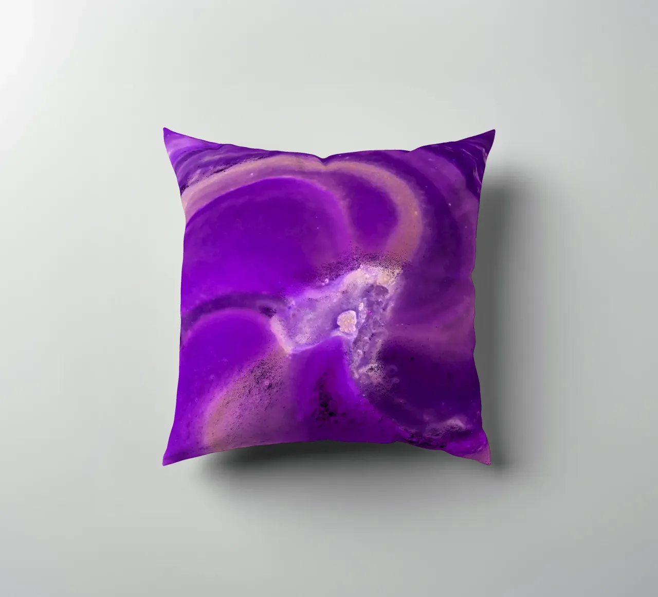 Purple decorative cushion by Massimo Frascogna