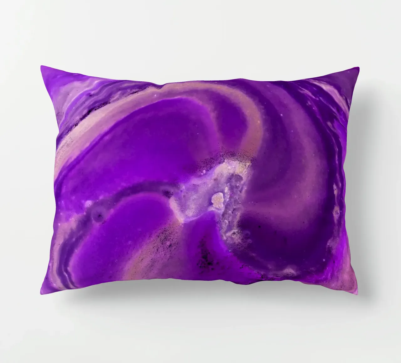 Purple decorative cushion by Massimo Frascogna