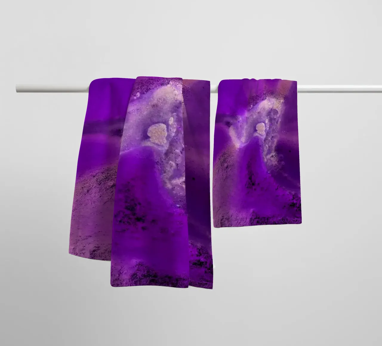 Purple towel by Massimo Frascogna