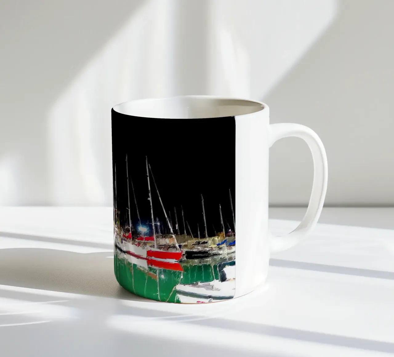Marina di notte tazza in ceramica da Massimo Frascogna