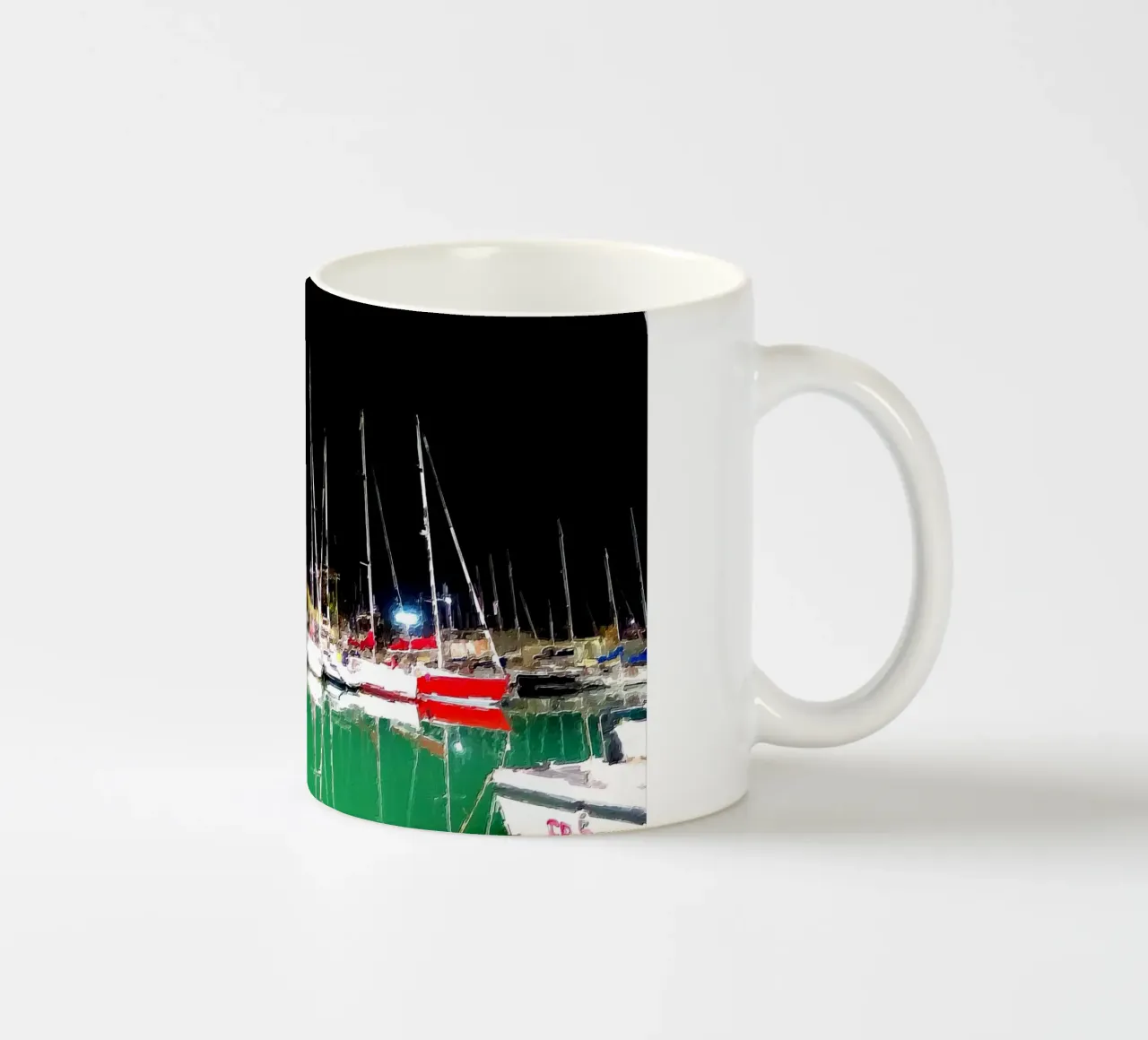 Marina di notte tazza in ceramica da Massimo Frascogna