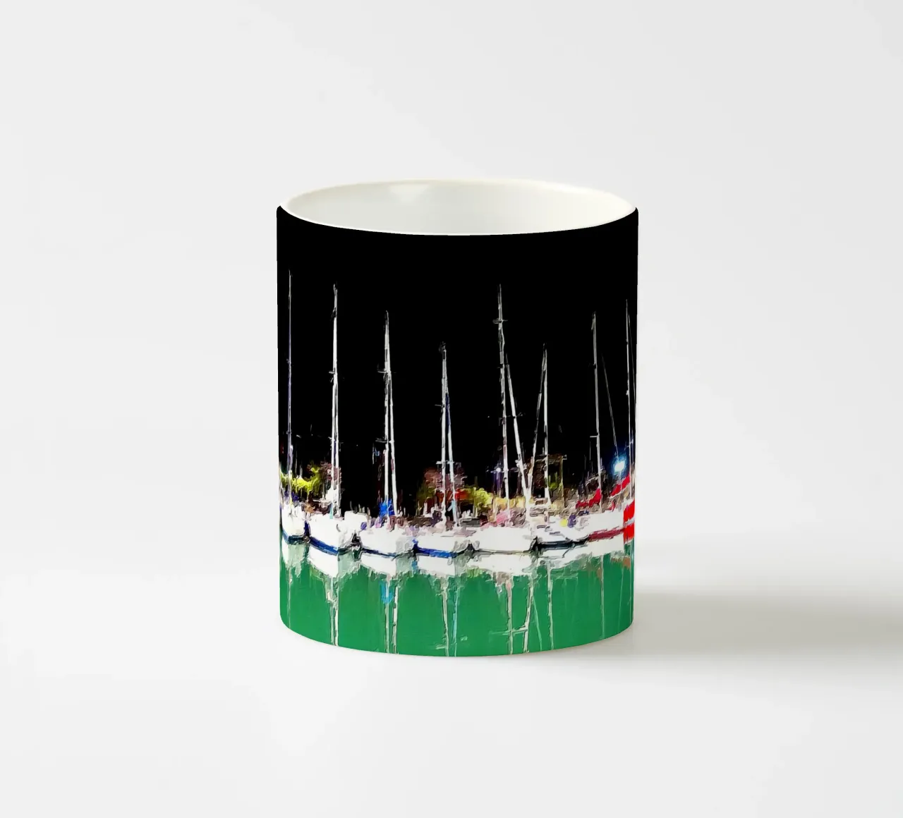 Marina di notte tazza in ceramica da Massimo Frascogna