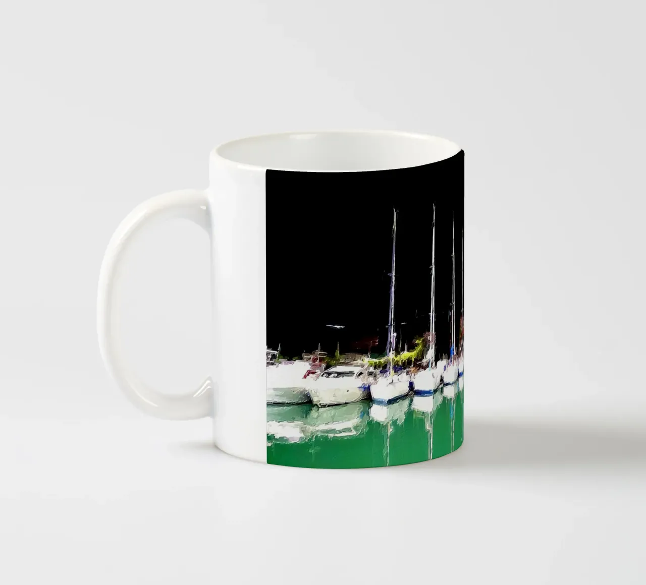 Marina di notte tazza in ceramica da Massimo Frascogna