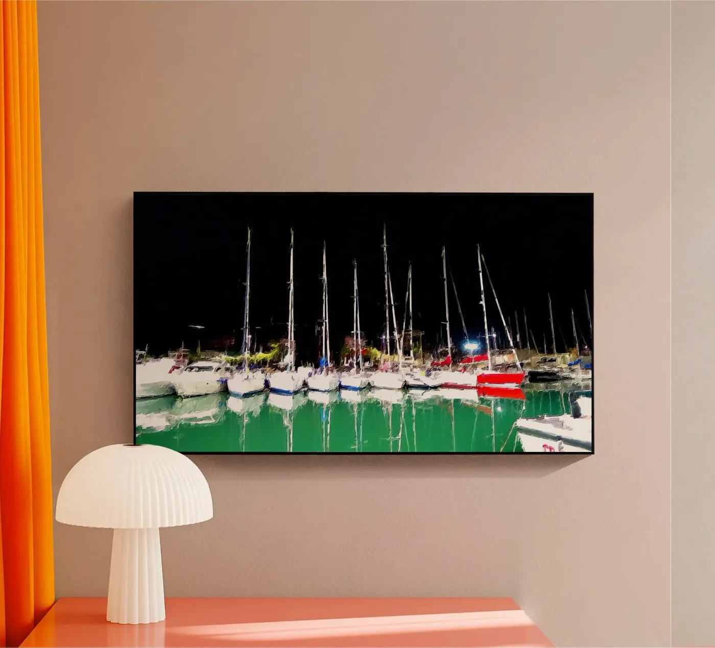 Marina di notte plexiglass da Massimo Frascogna