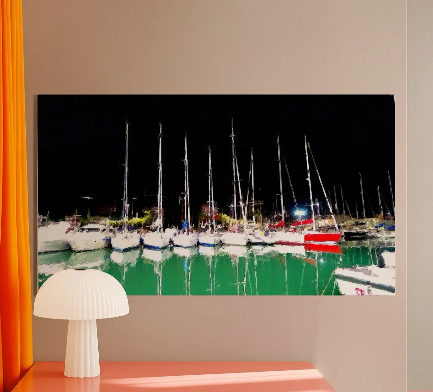 Marina di notte plexiglass da Massimo Frascogna