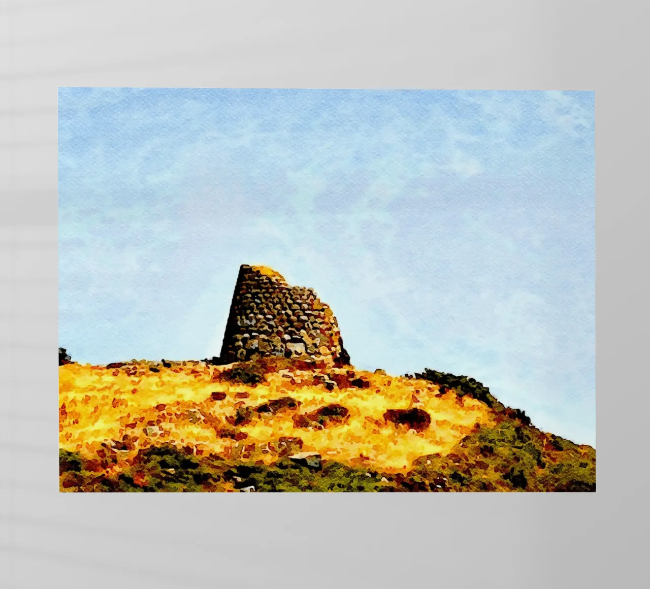 Nuraghe pellicola backlit da Massimo Frascogna