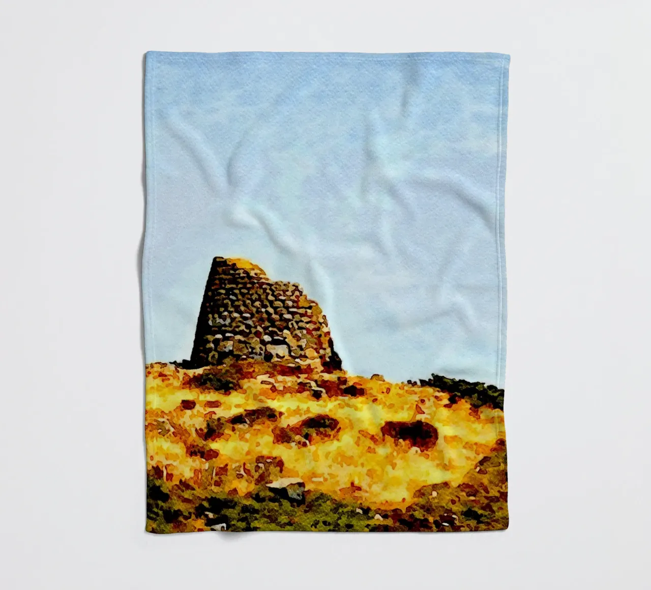Nuraghe coperta in pile da Massimo Frascogna