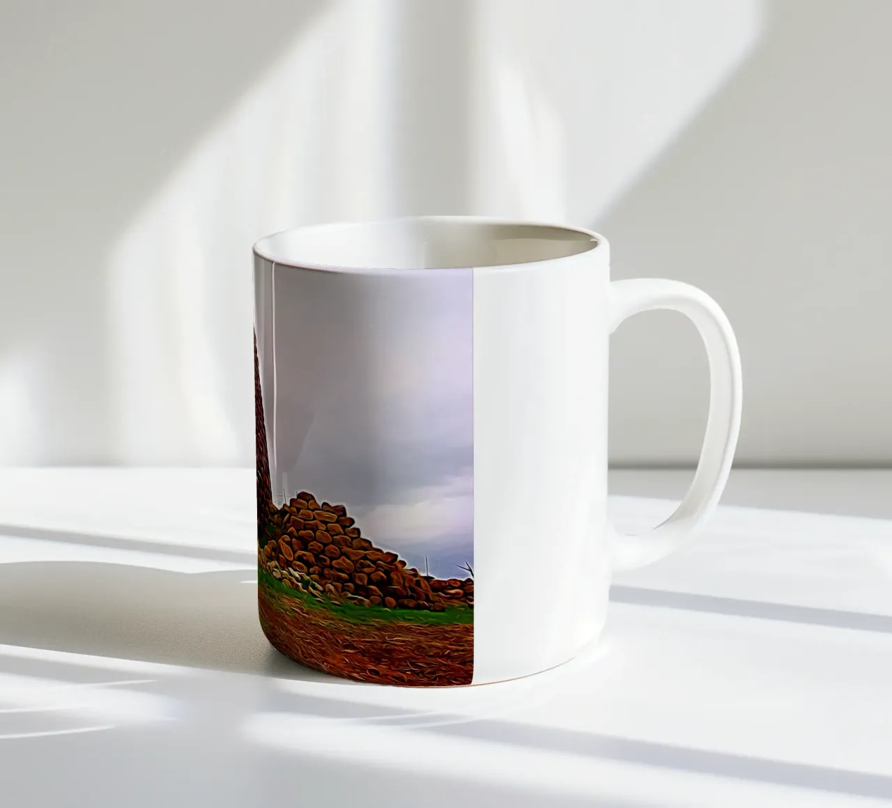 Nuraghe tazza in ceramica da Massimo Frascogna