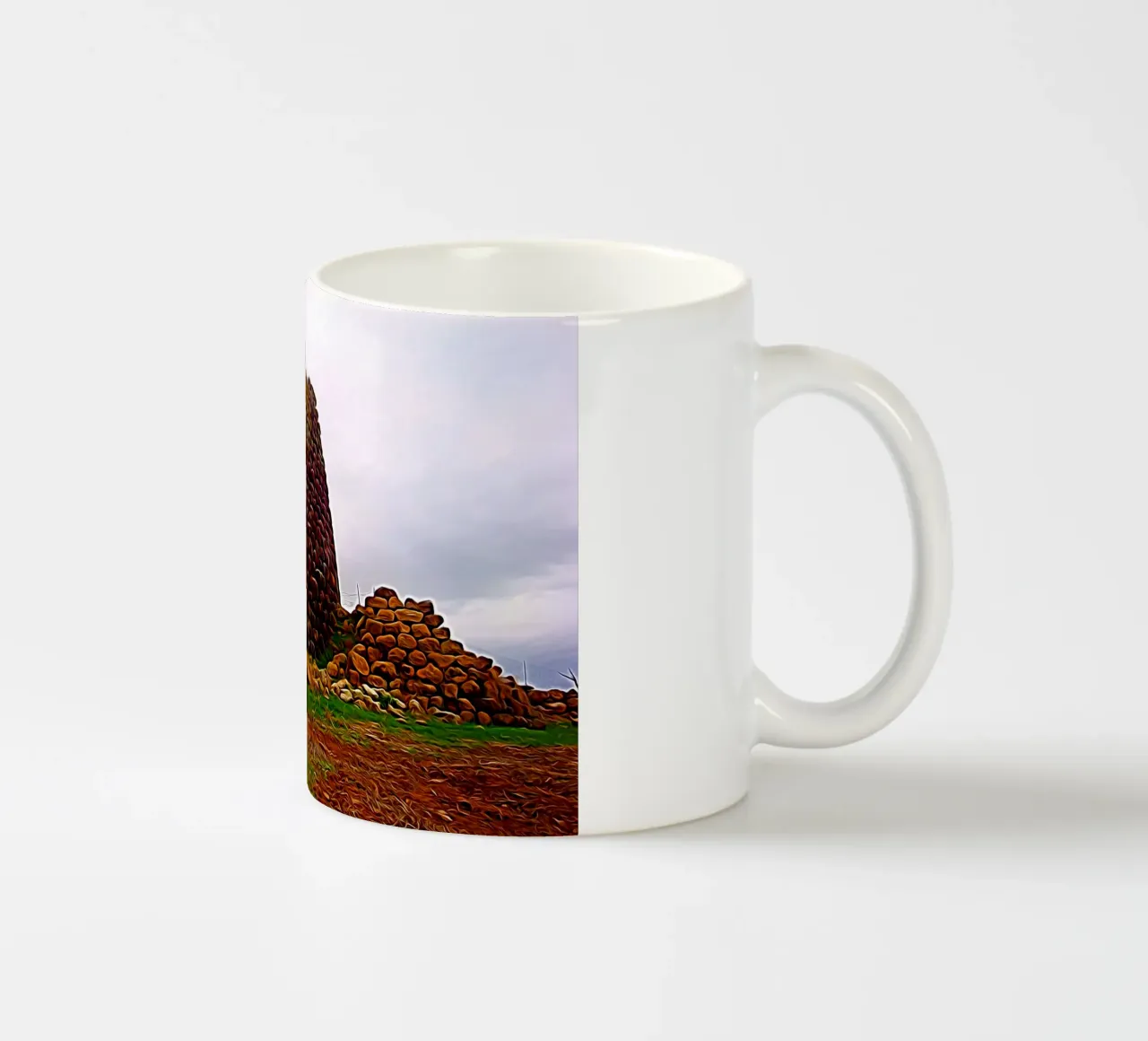 Nuraghe tazza in ceramica da Massimo Frascogna