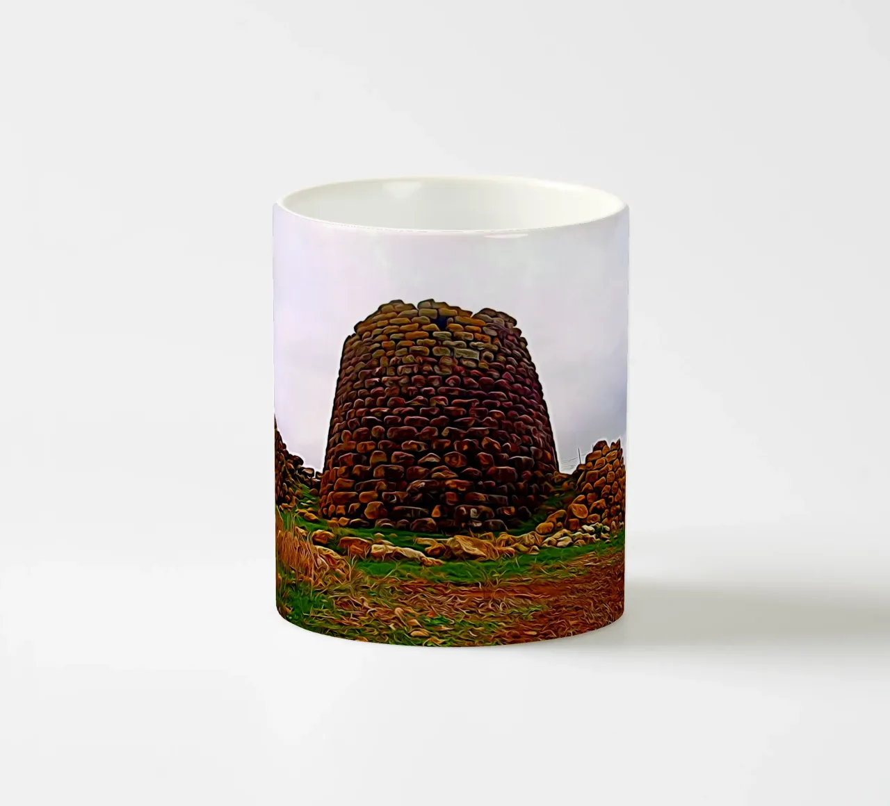Nuraghe tazza in ceramica da Massimo Frascogna