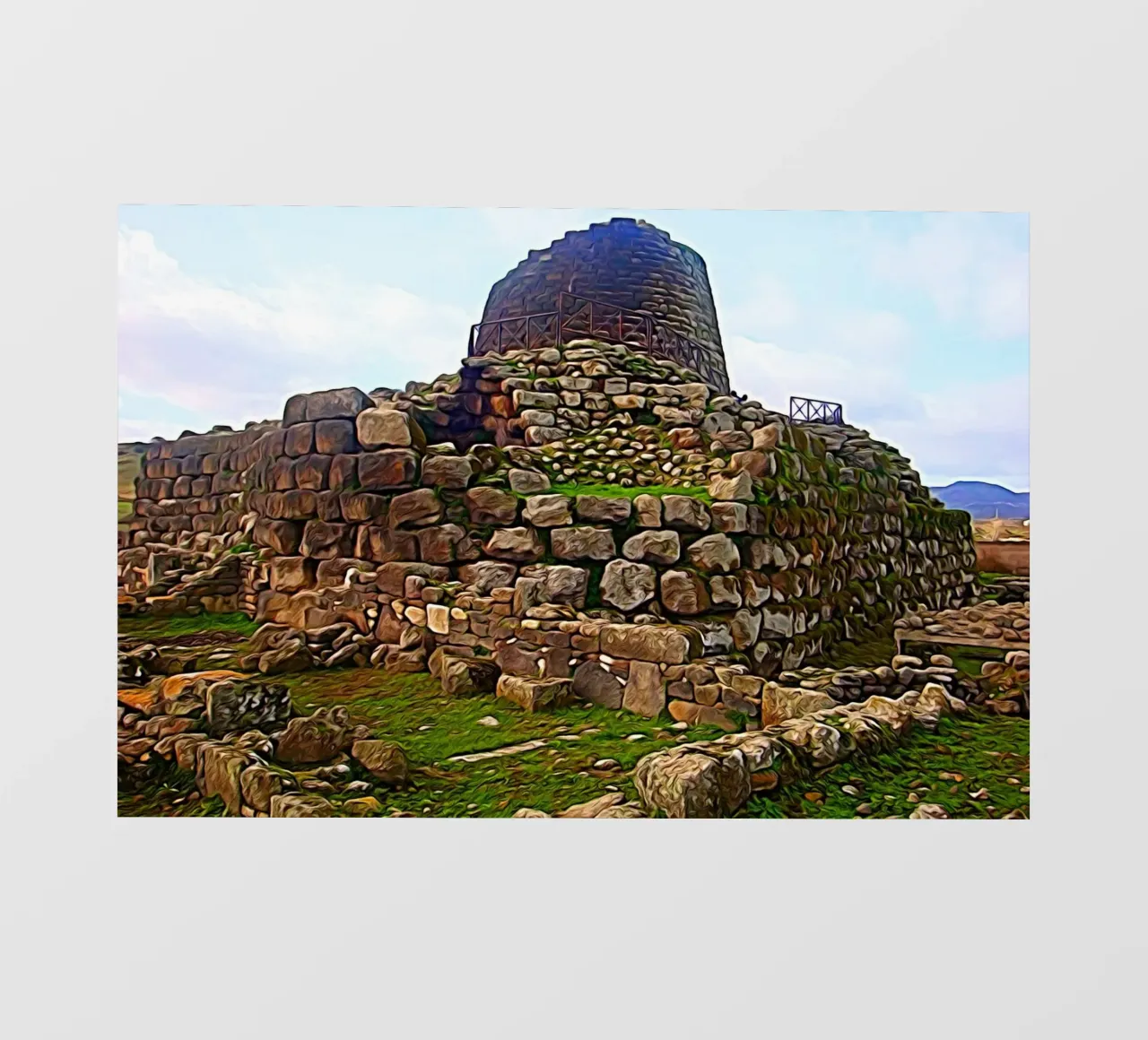 Nuraghe pellicola backlit da Massimo Frascogna