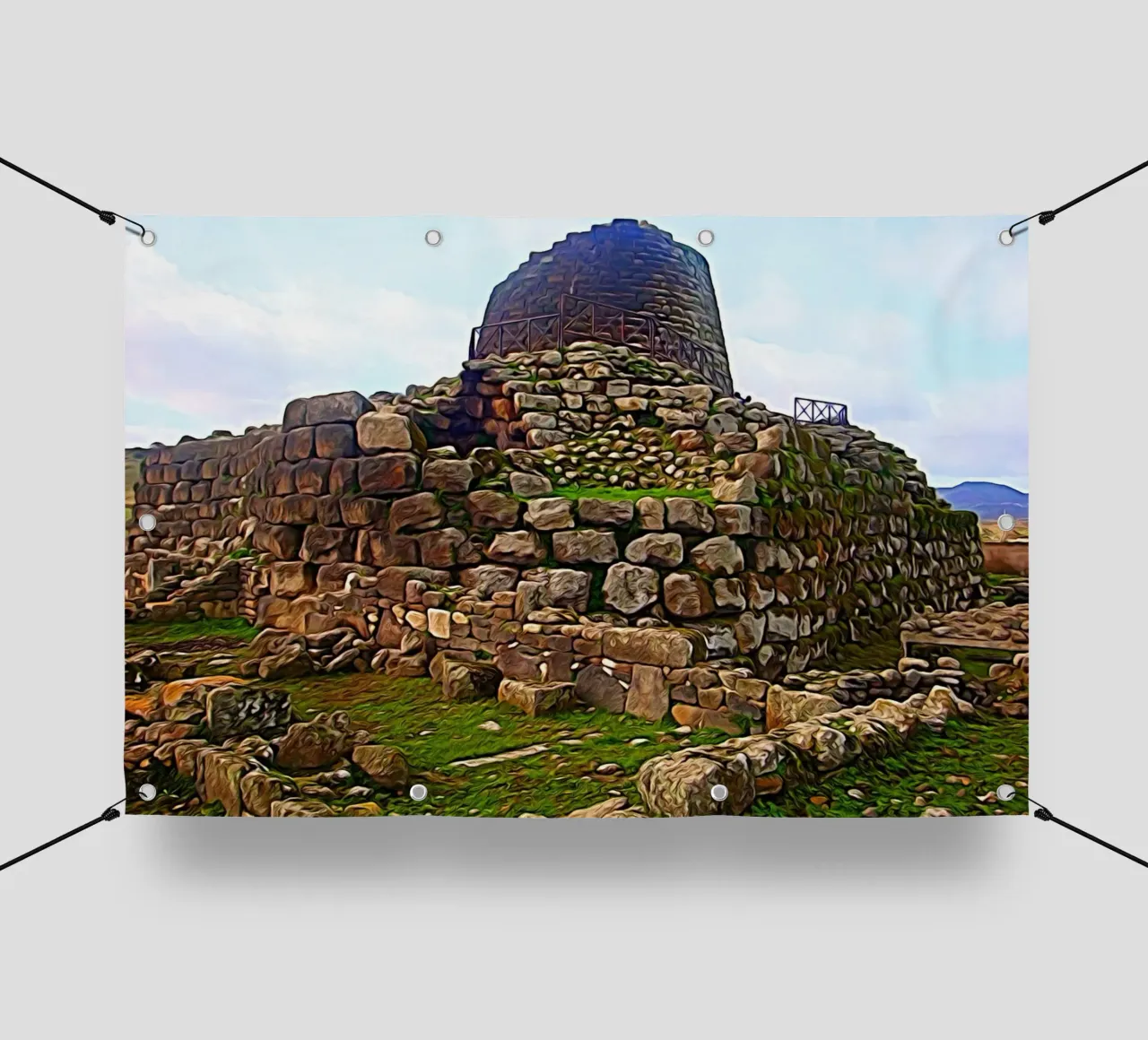 Nuraghe telo in pvc da Massimo Frascogna