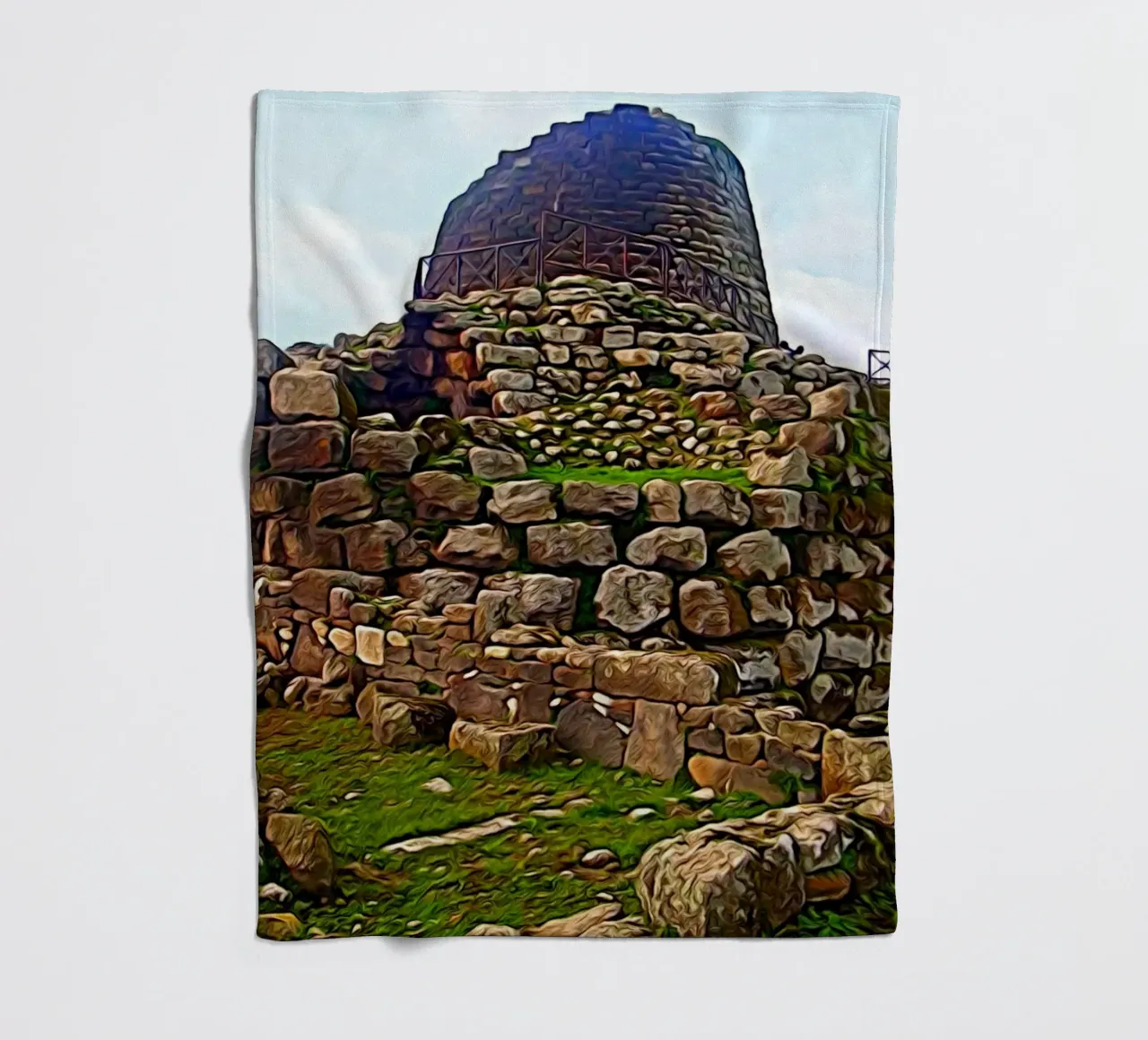 Nuraghe coperta in pile da Massimo Frascogna