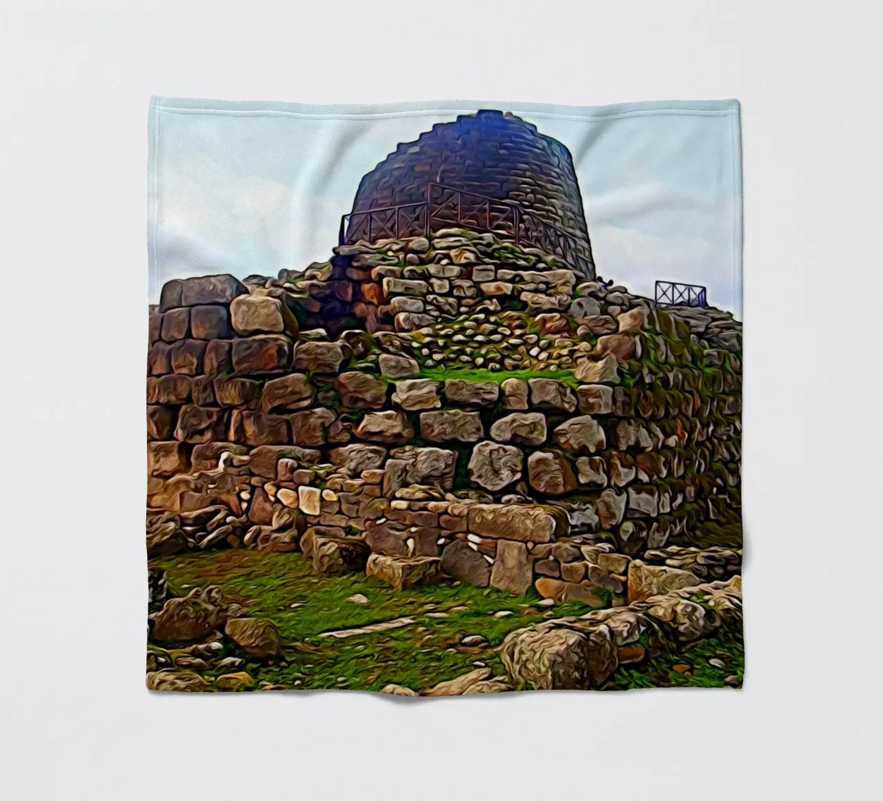 Nuraghe coperta in pile da Massimo Frascogna