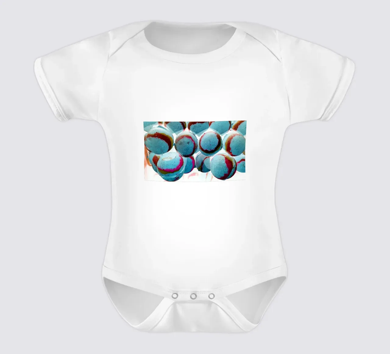 Palline blu body neonato maniche corte da Massimo Frascogna