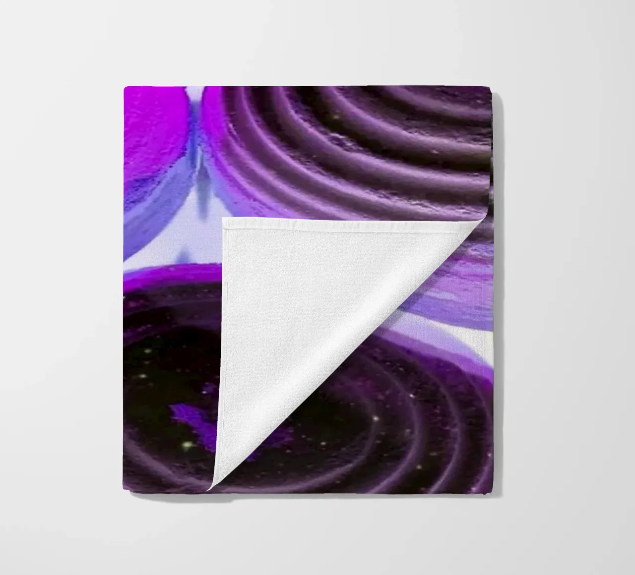 Purple balls beach towel by Massimo Frascogna
