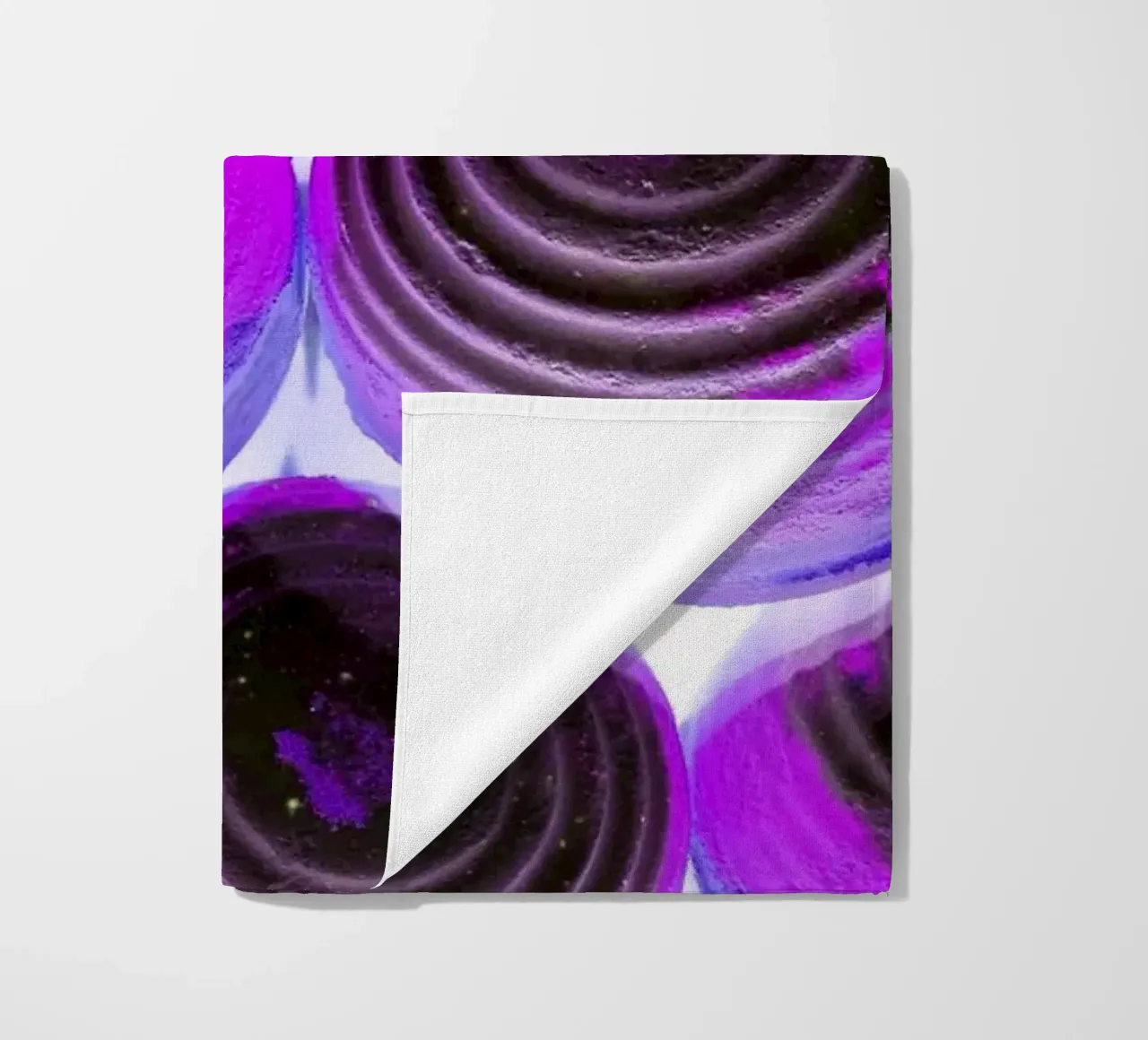 Purple balls beach towel by Massimo Frascogna