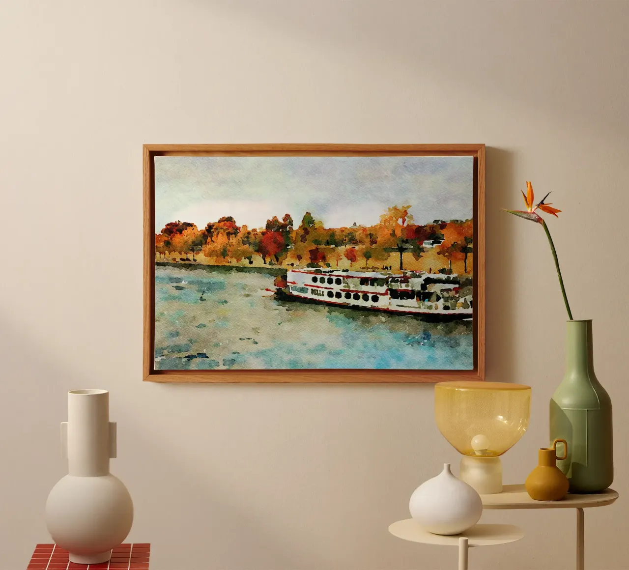 The Seine canvas with Floater frame by Massimo Frascogna
