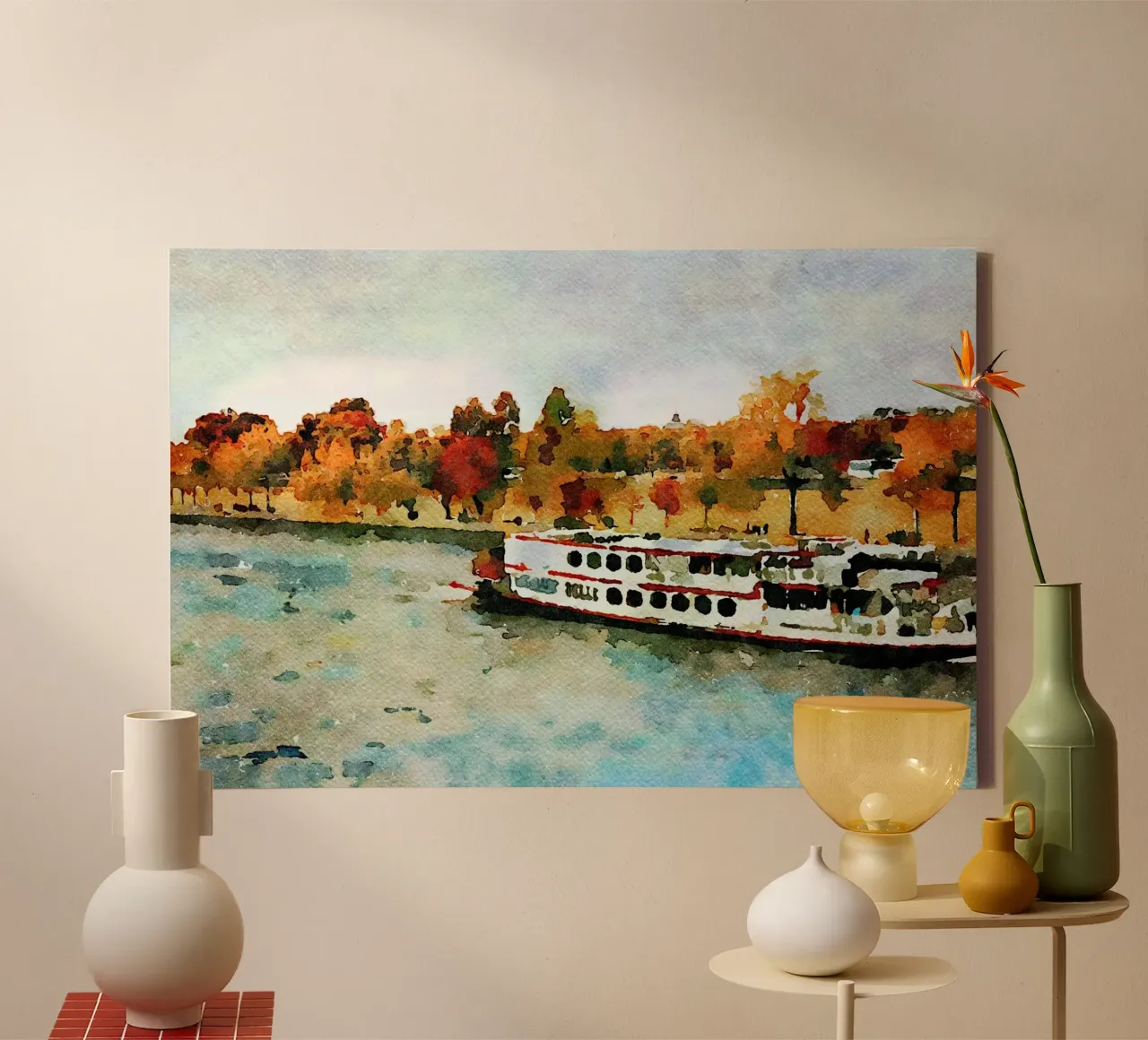 The Seine canvas with Floater frame by Massimo Frascogna