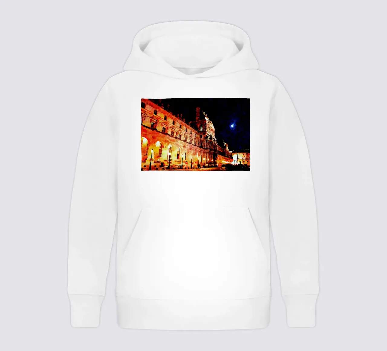 Paris by night kids hoodie by Massimo Frascogna