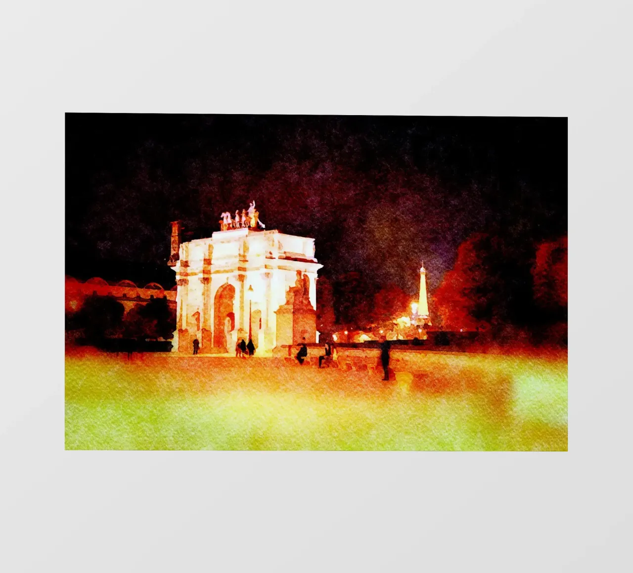 Parigi di notte pellicola backlit da Massimo Frascogna