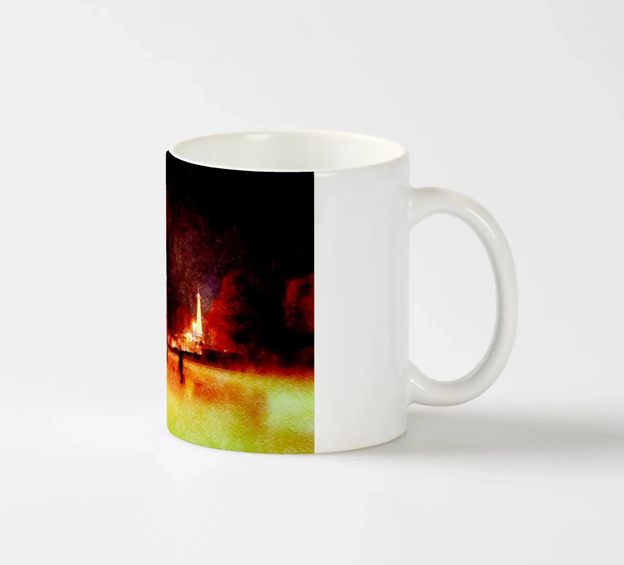 Parigi di notte tazza in ceramica da Massimo Frascogna