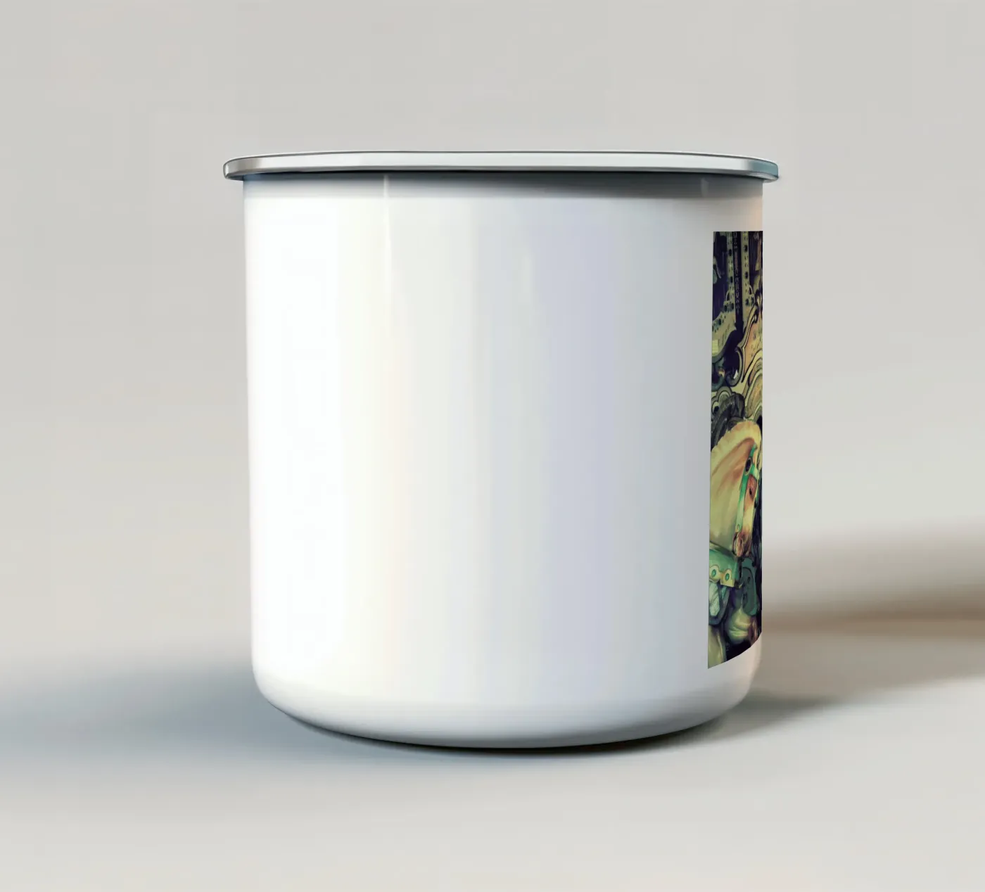 Carousel enamel mug by Robin Delean