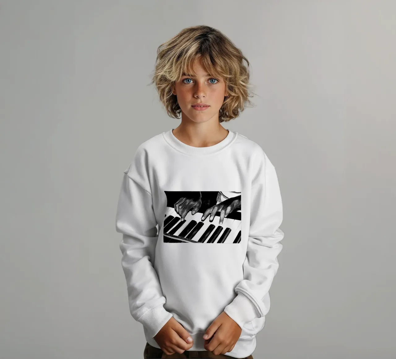 Bianco e nero felpa bambino da Massimo Frascogna