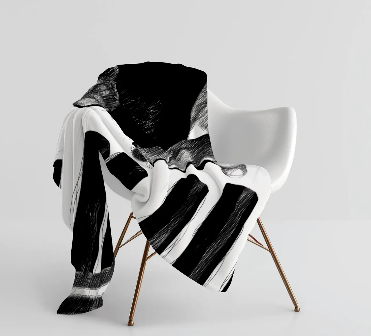 Bianco e nero coperta in pile da Massimo Frascogna