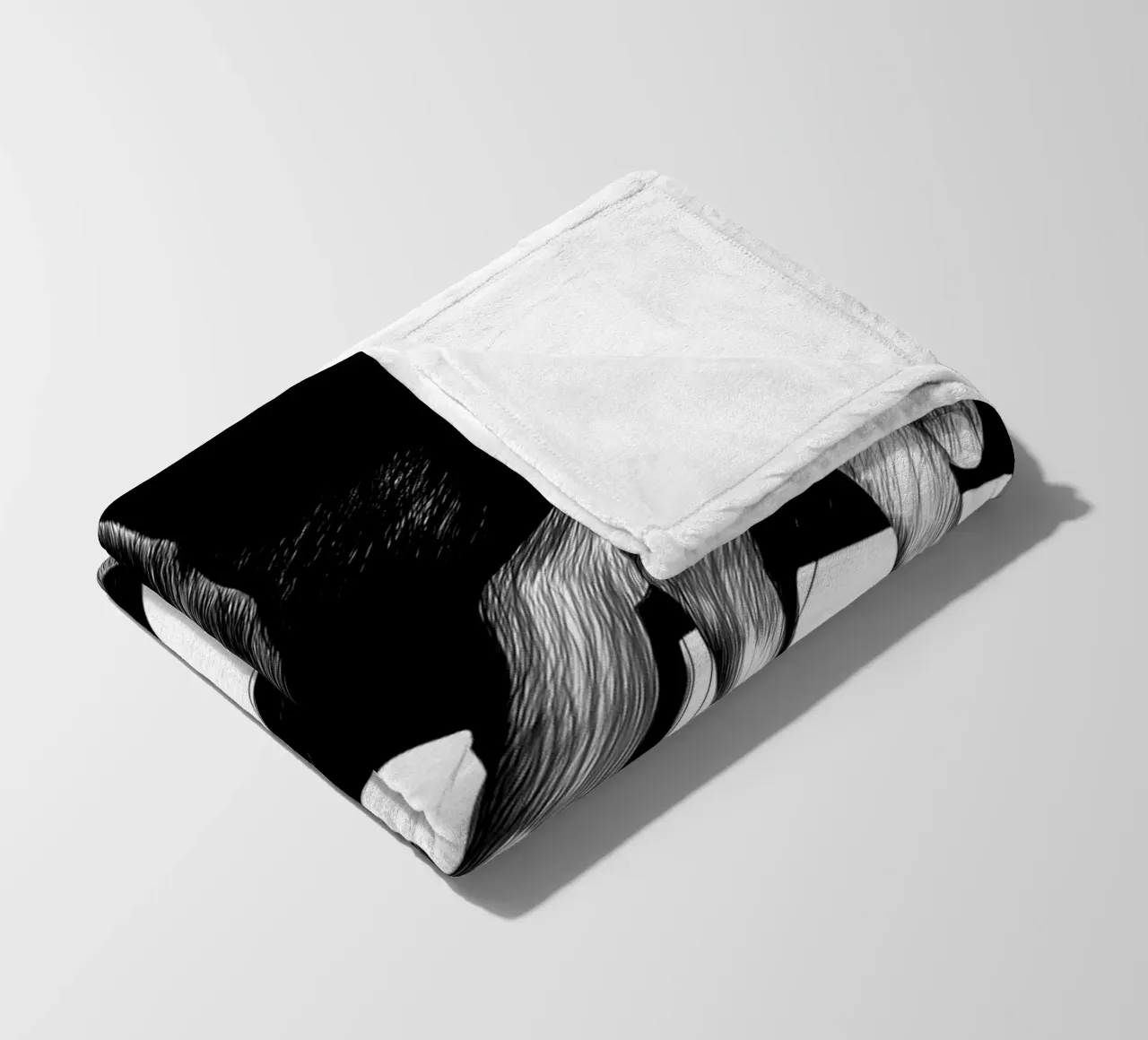 Bianco e nero coperta in pile da Massimo Frascogna