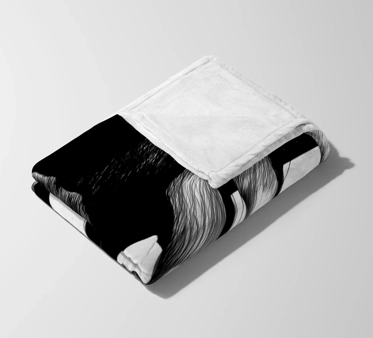 Bianco e nero coperta in pile da Massimo Frascogna