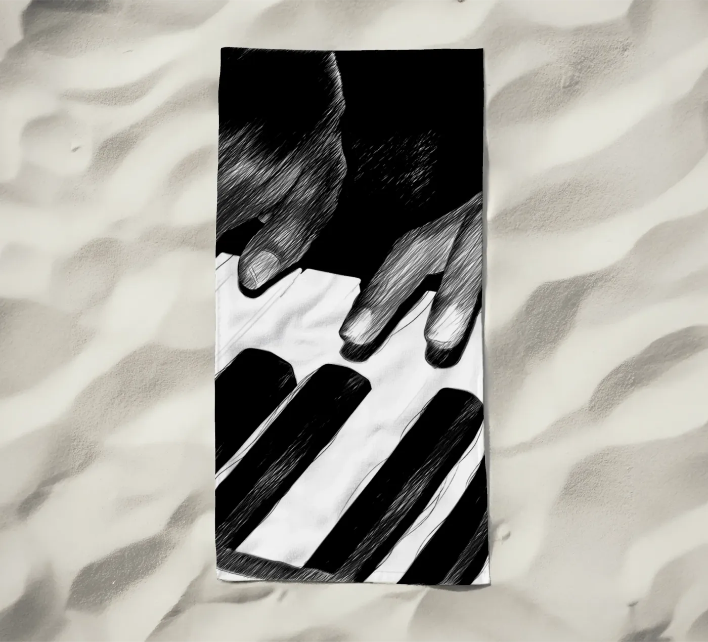 Bianco e nero telo mare da Massimo Frascogna