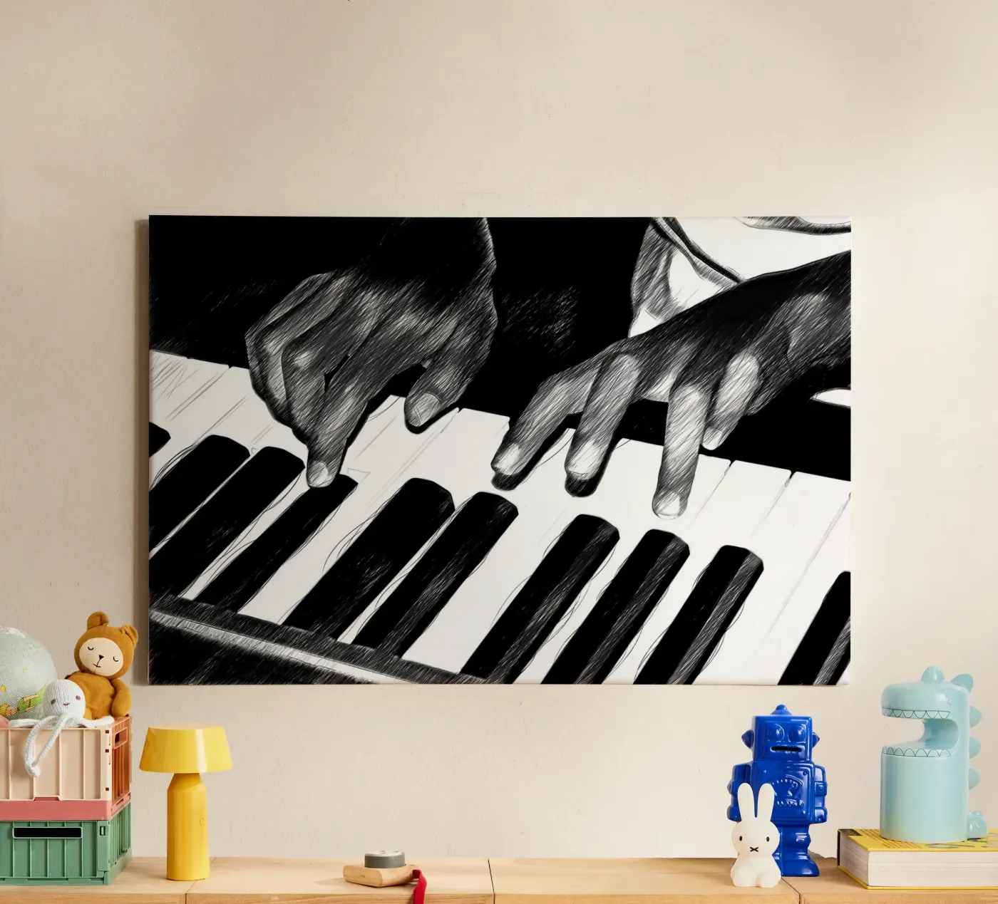 Black and white tela da Massimo Frascogna