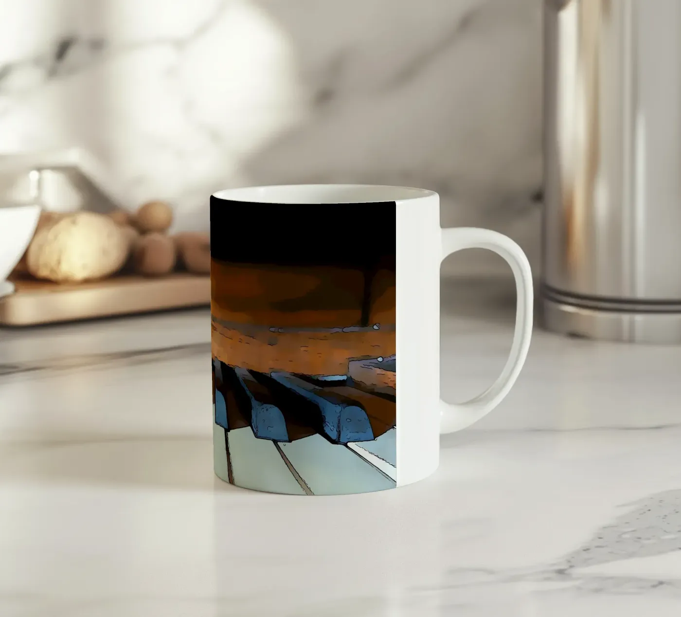 Keys ceramic mug by Massimo Frascogna