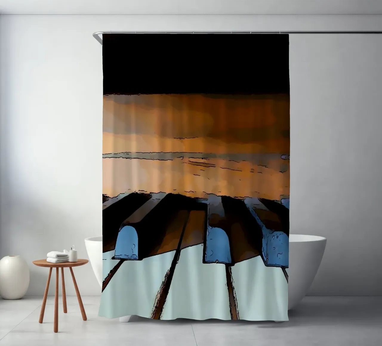 Keys shower curtain by Massimo Frascogna