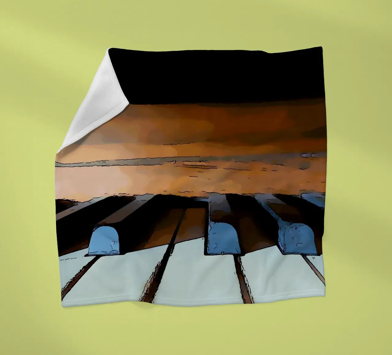 Tasten Fleecedecke von Massimo Frascogna