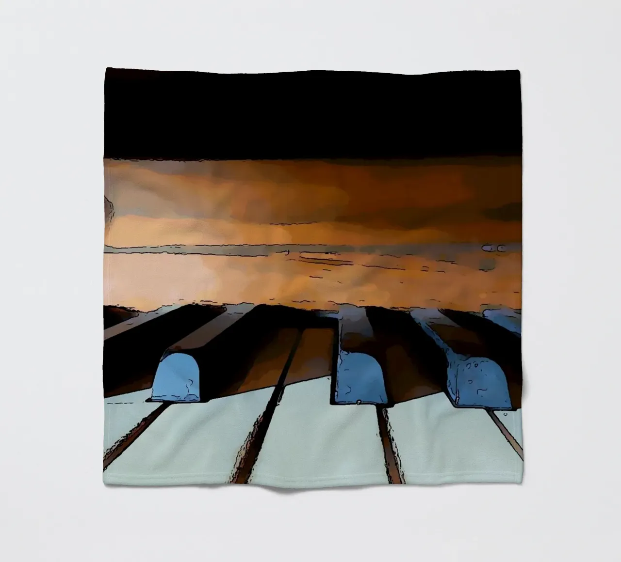 Tasten Fleecedecke von Massimo Frascogna