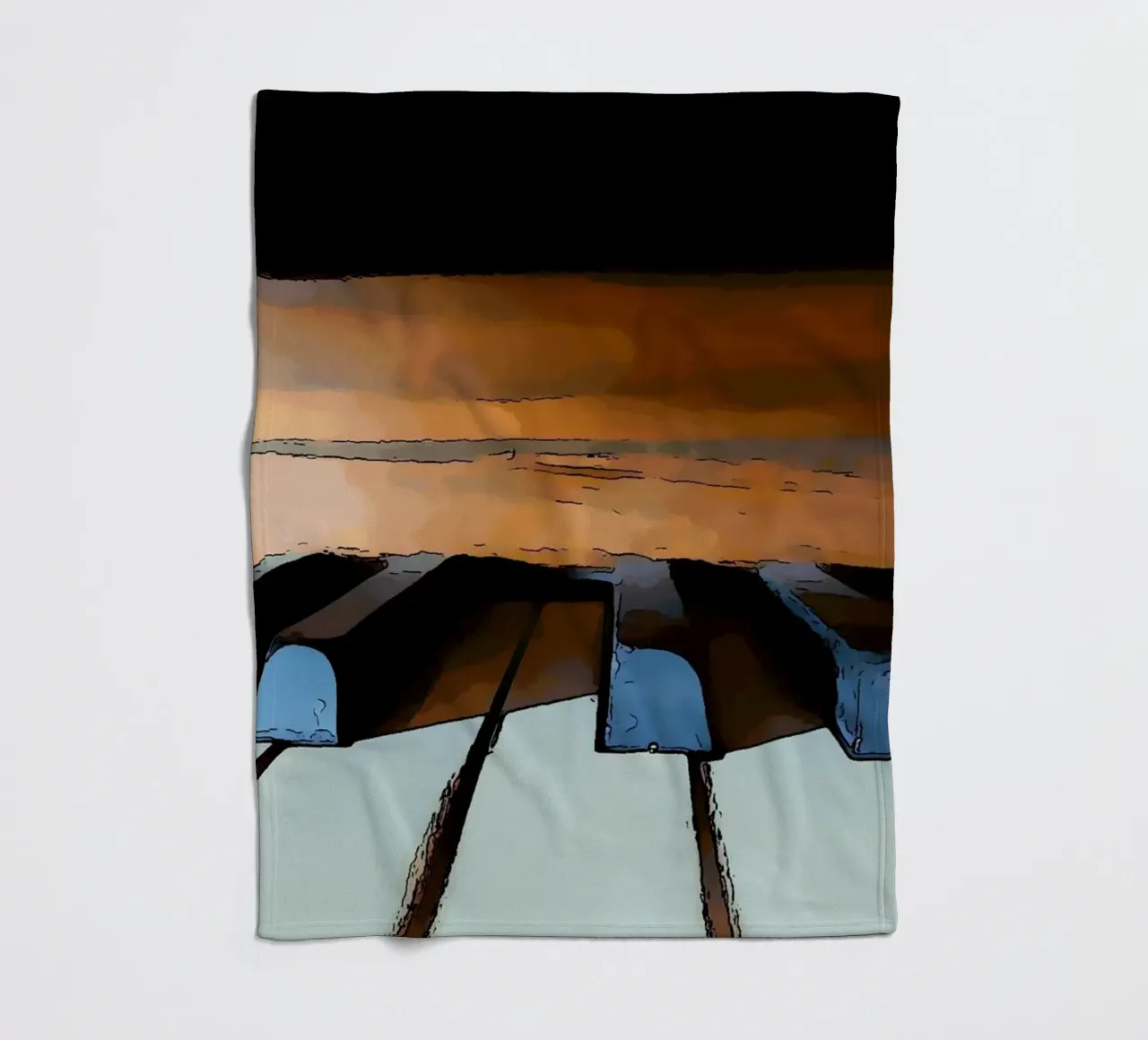 Tasten Fleecedecke von Massimo Frascogna