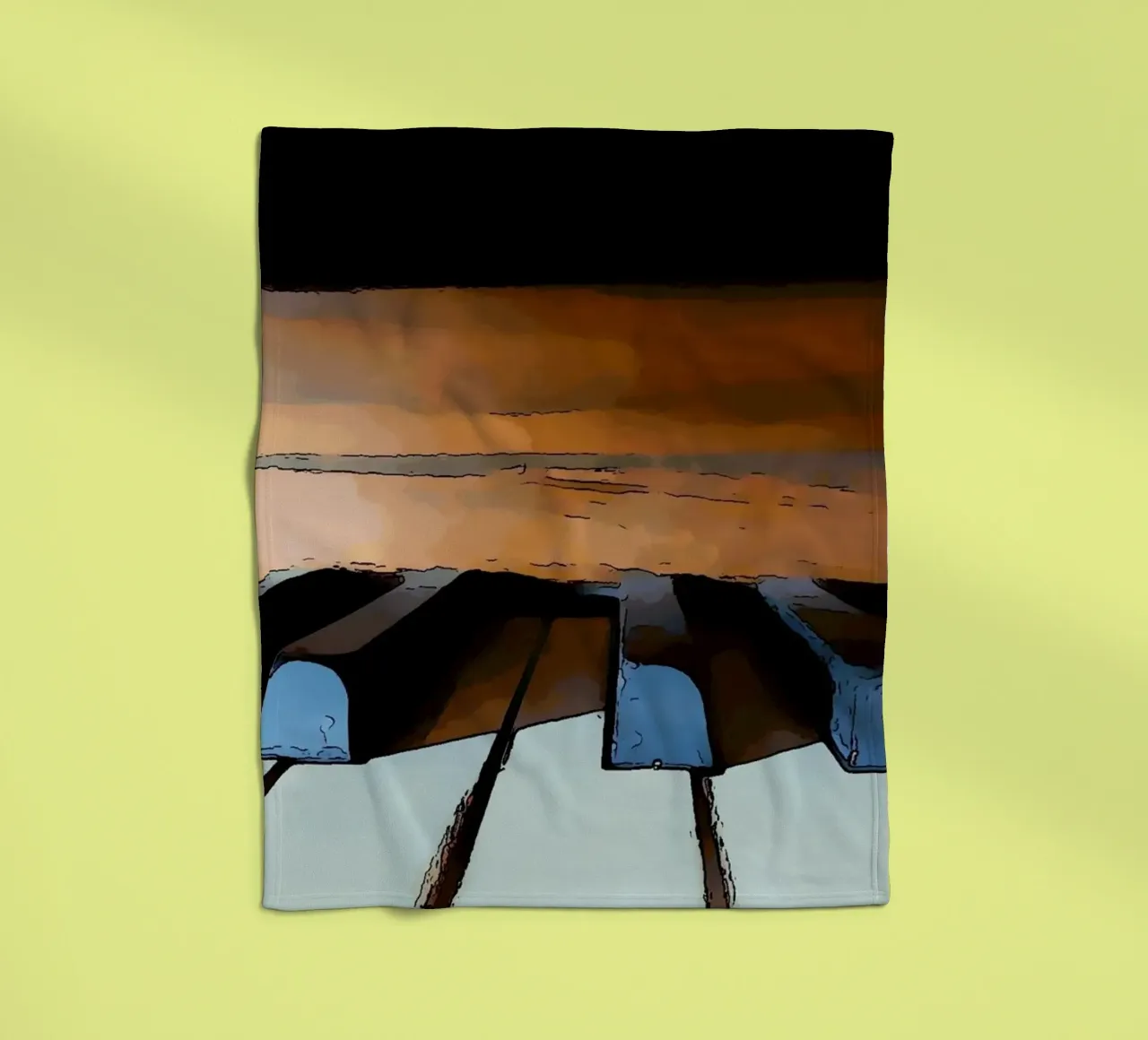 Tasten Fleecedecke von Massimo Frascogna