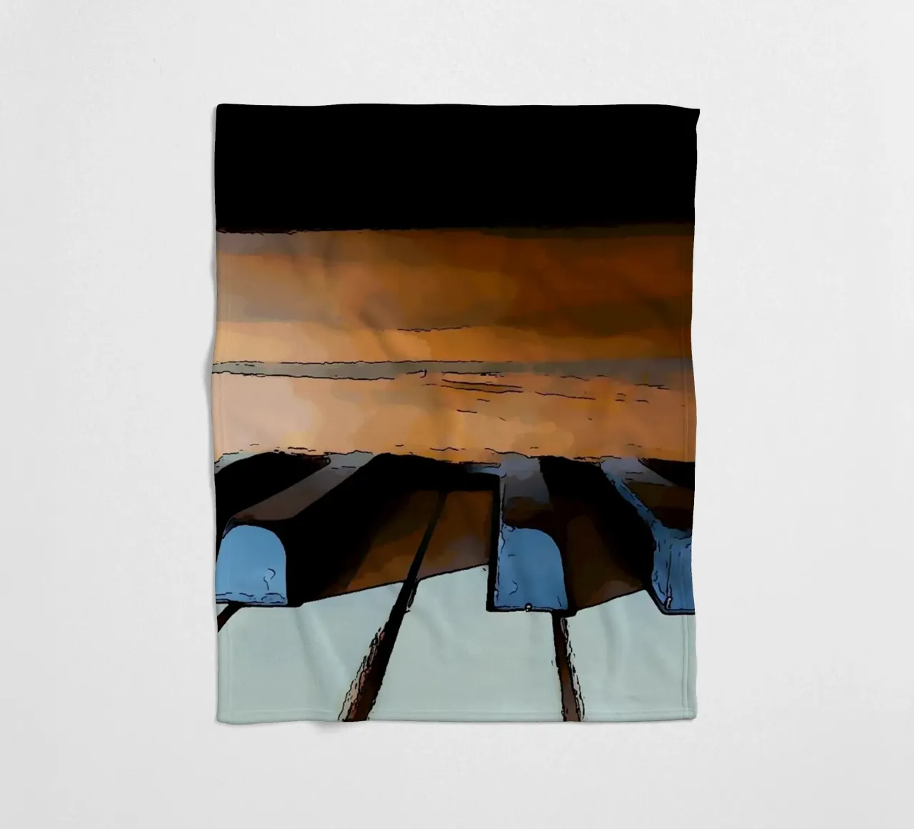 Tasten Fleecedecke von Massimo Frascogna