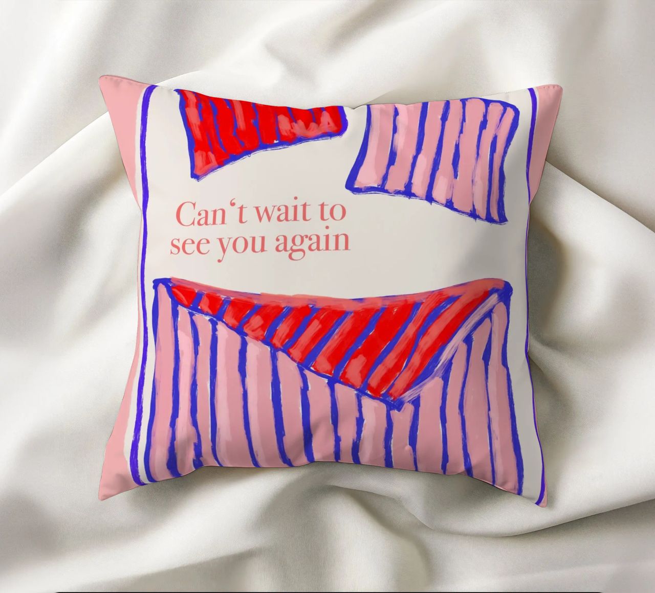 Can't wait to see you again coussin de Hej Ibiza by Ute Arnold