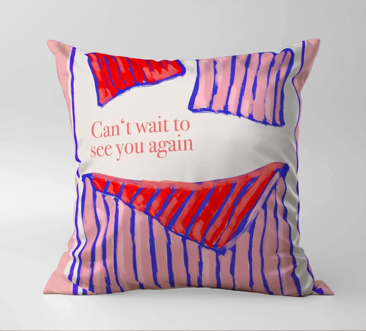 Can't wait to see you again coussin de Hej Ibiza by Ute Arnold
