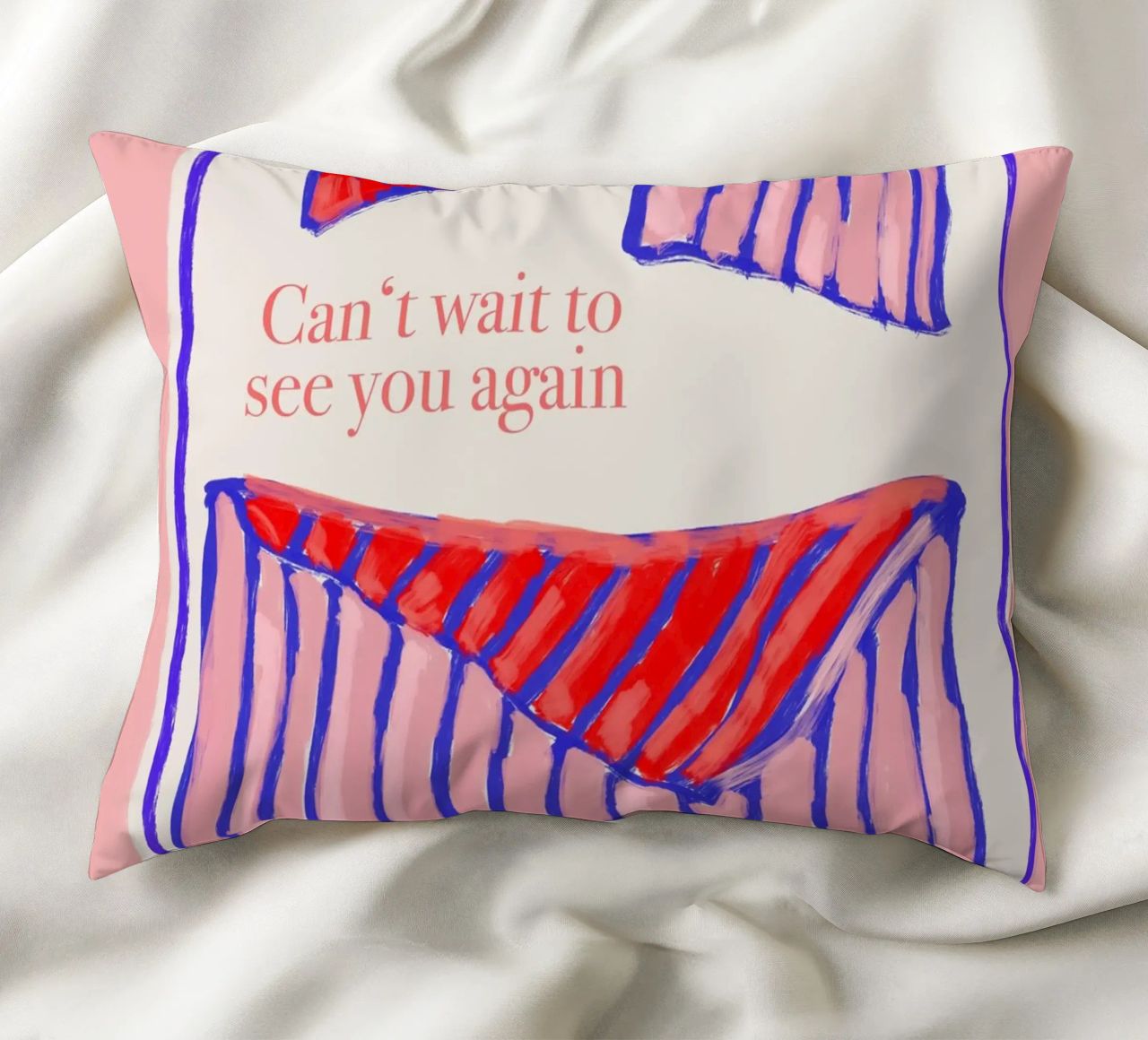 Can't wait to see you again coussin de Hej Ibiza by Ute Arnold