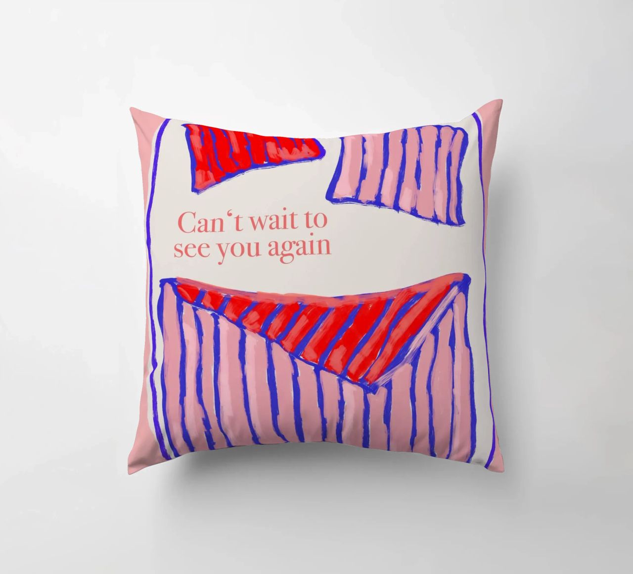 Can't wait to see you again coussin de Hej Ibiza by Ute Arnold