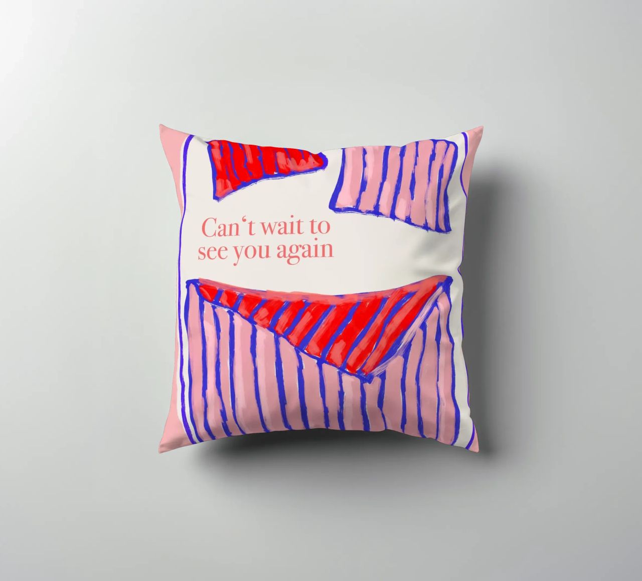 Can't wait to see you again coussin de Hej Ibiza by Ute Arnold