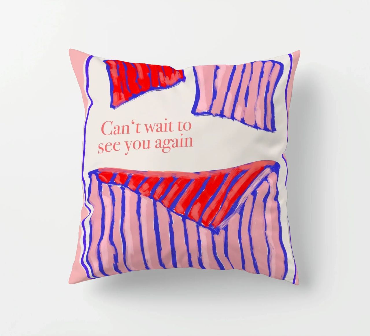 Can't wait to see you again coussin de Hej Ibiza by Ute Arnold
