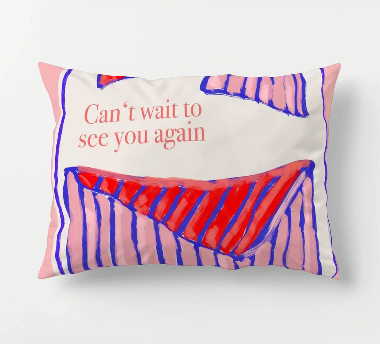 Can't wait to see you again coussin de Hej Ibiza by Ute Arnold