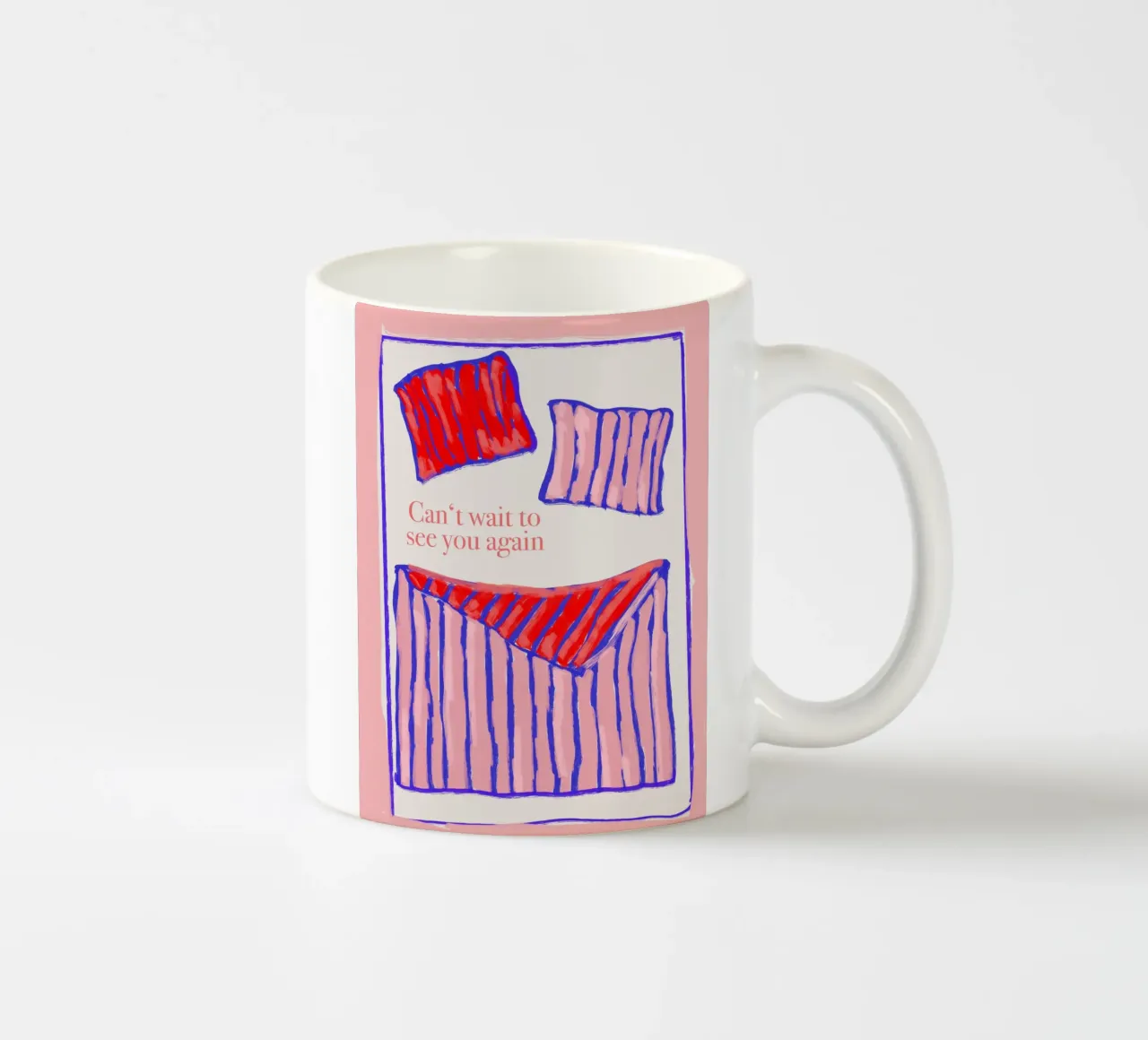 Can't wait to see you again taza de cerámica de Hej Ibiza by Ute Arnold